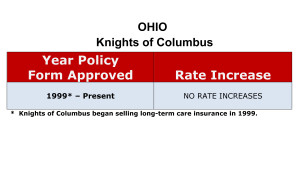 Knights of Columbus Long Term Care Insurance Rate Increases Ohio image